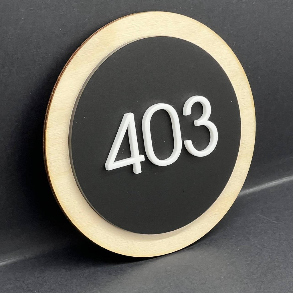 Personalised House Number Sign – Custom Matte Door Address Plaque