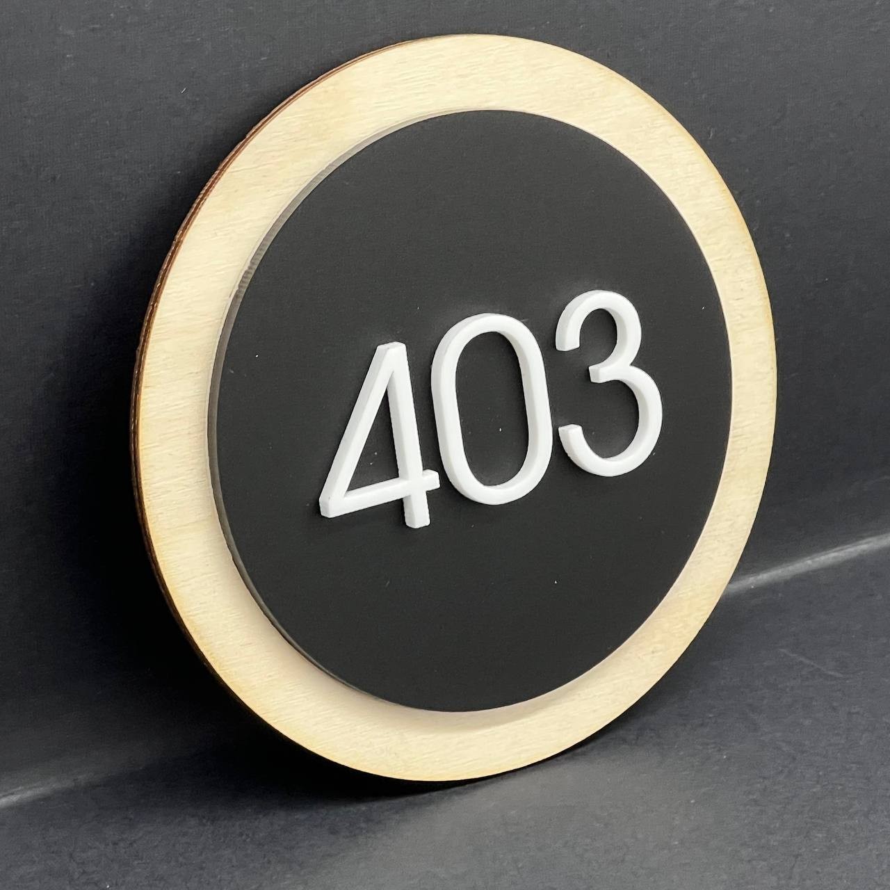 Personalised House Number Sign – Custom Matte Door Address Plaque