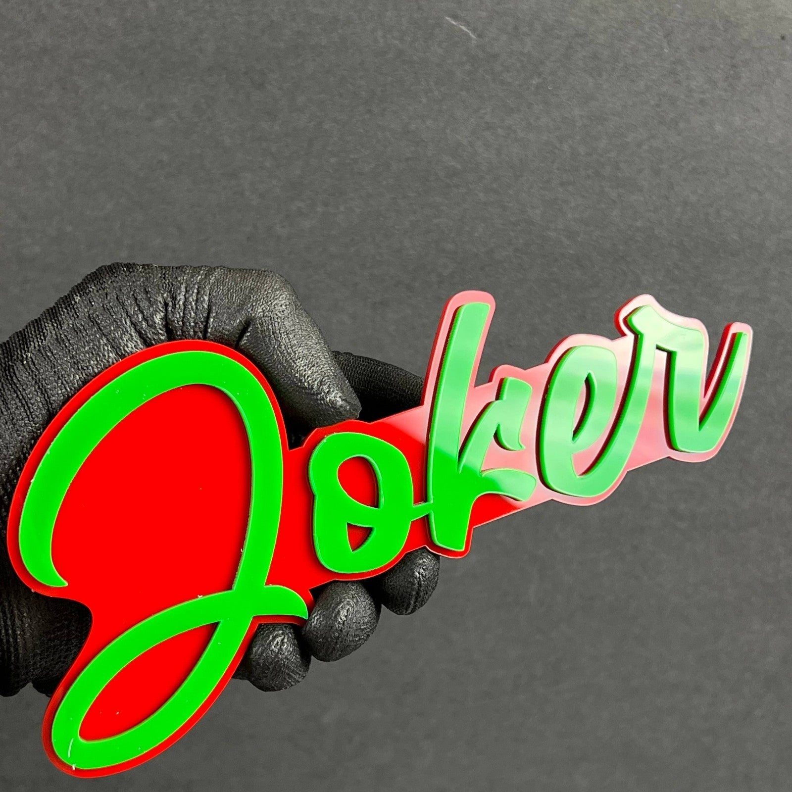 1PC JOKER Emblem – Multicolor 3D Acrylic Custom Badge for Cars & SUVs