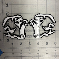2PCS Gorilla Emblem Badges – Aggressive 3D Acrylic Car & SUV Fender Decals