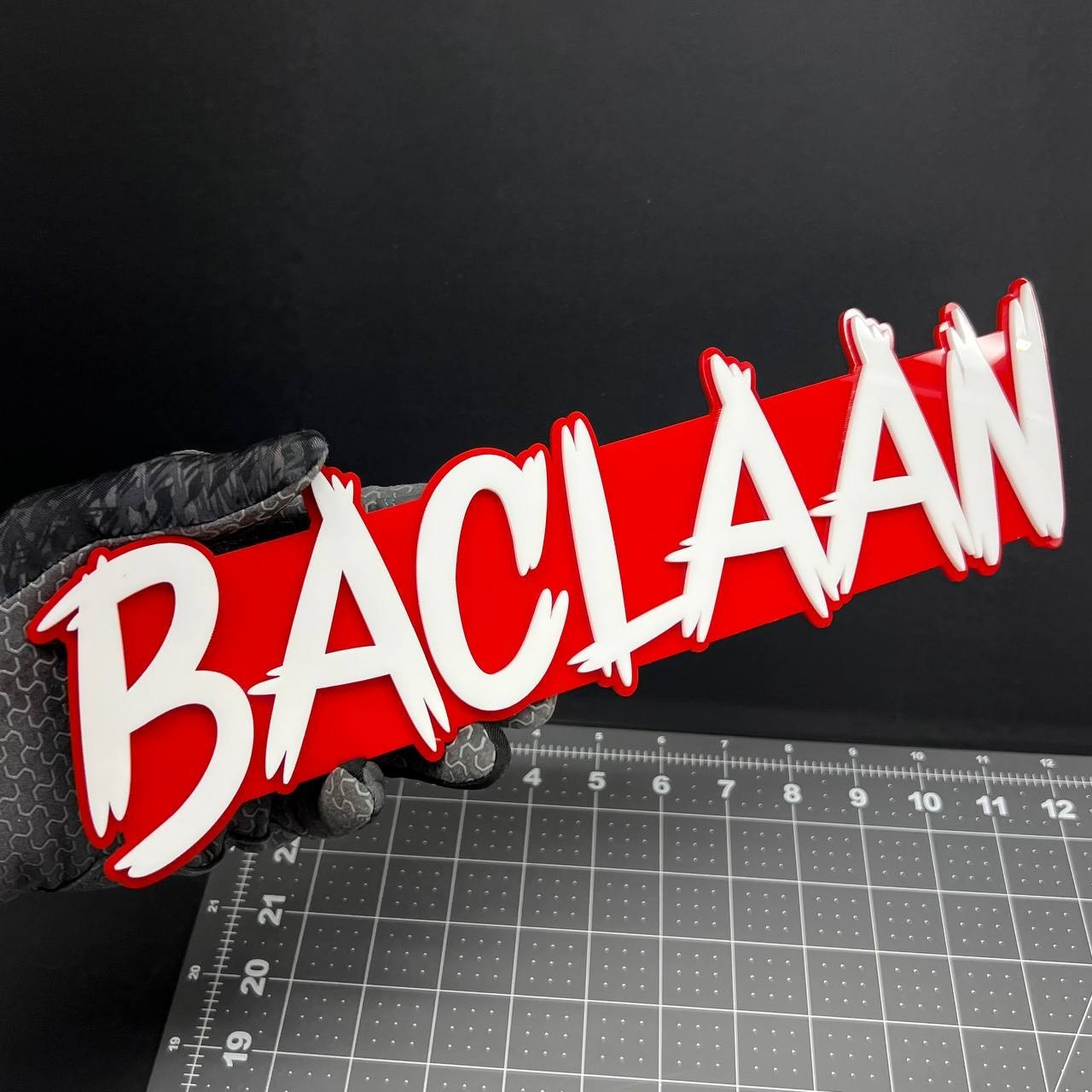1PC BACLAAN Emblem – 3D Multicolor Acrylic Car Badge Decal for Truck SUV Auto