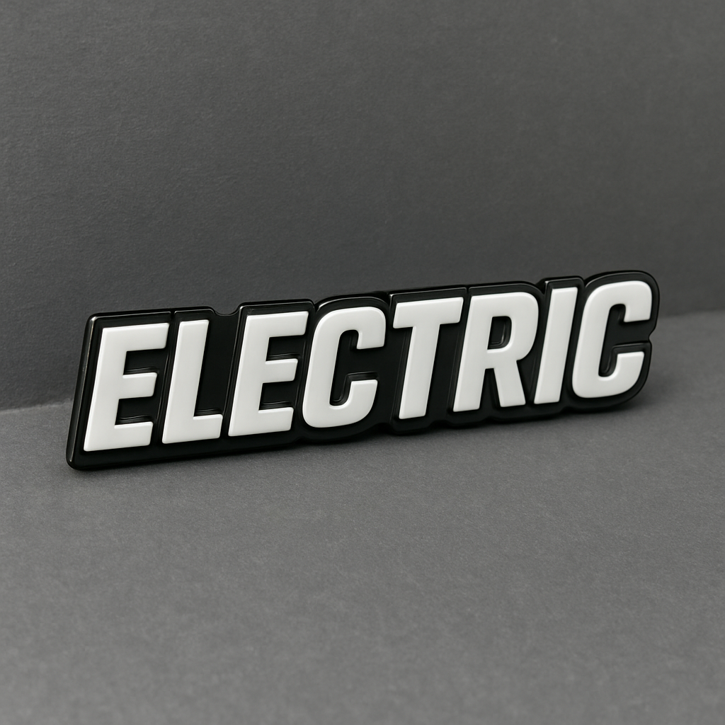 1PCS ELECTRIC 3D Emblems – Exterior Fender Badges for Car or SUV