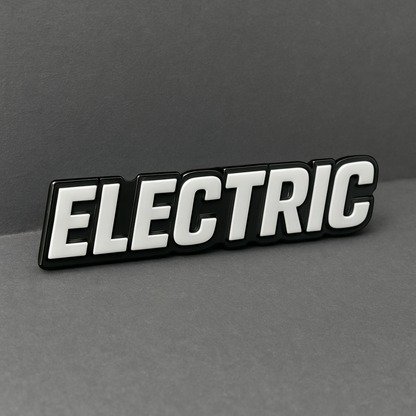 1PCS ELECTRIC 3D Emblems – Exterior Fender Badges for Car or SUV