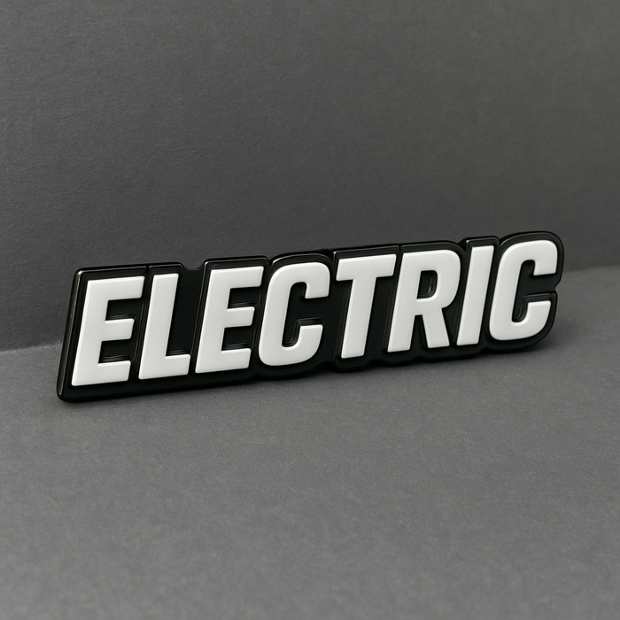 1PCS ELECTRIC 3D Emblems – Exterior Fender Badges for Car or SUV