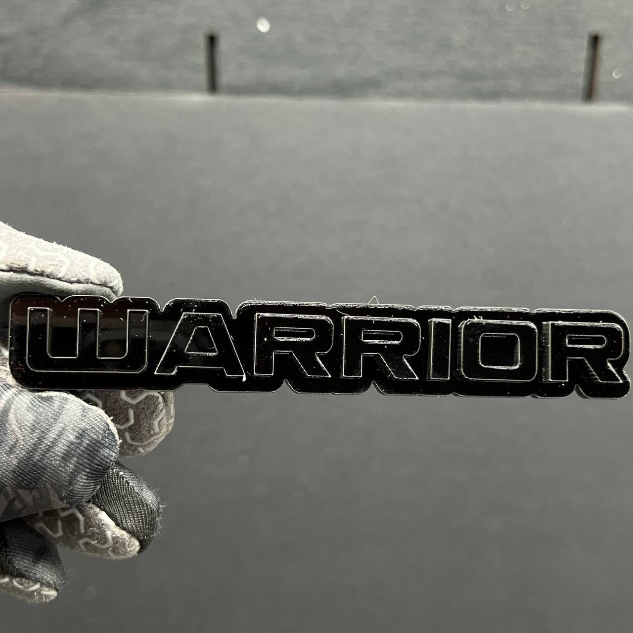 1PC Warrior Logo Emblem Custom Acrylic 3D Car Badge Decal for SUV Truck, Fender