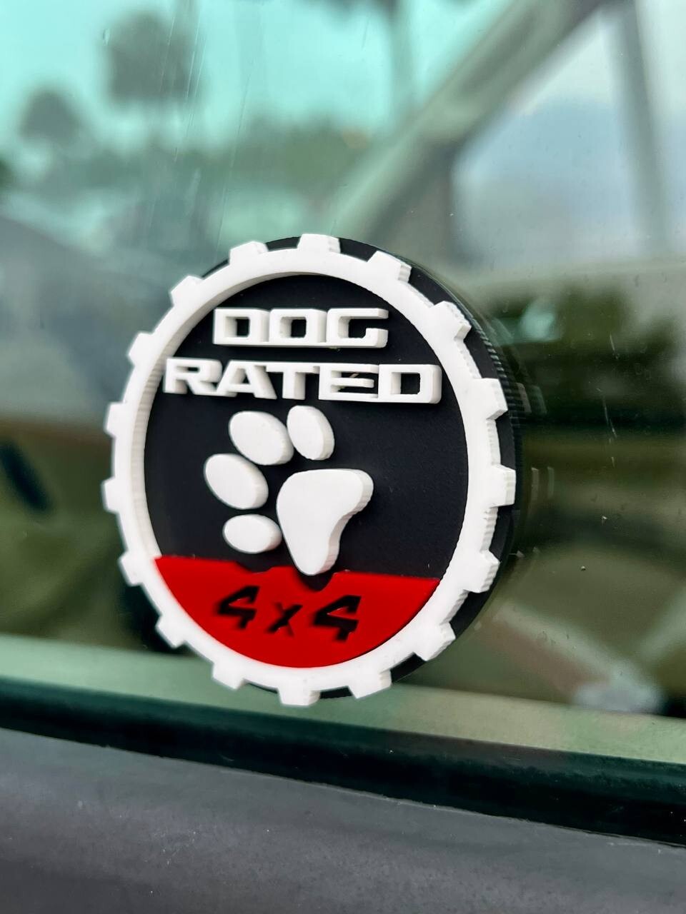 2PCS Jeep Wrangler 392 Fender DOG RATED 4x4 Trail Rated Emblem