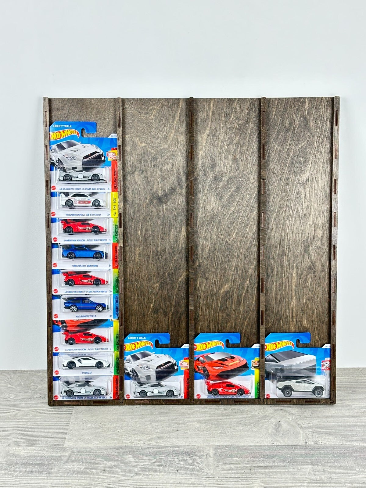 1:64 Toy Car Wall Shelf, Hotwheels Compatible Display Case for 40 Cars