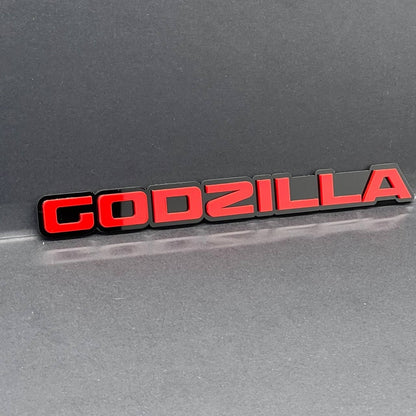 1PC GODZILLA Car Emblem – 3D Acrylic Exterior Badge for Fender, Trunk or Door