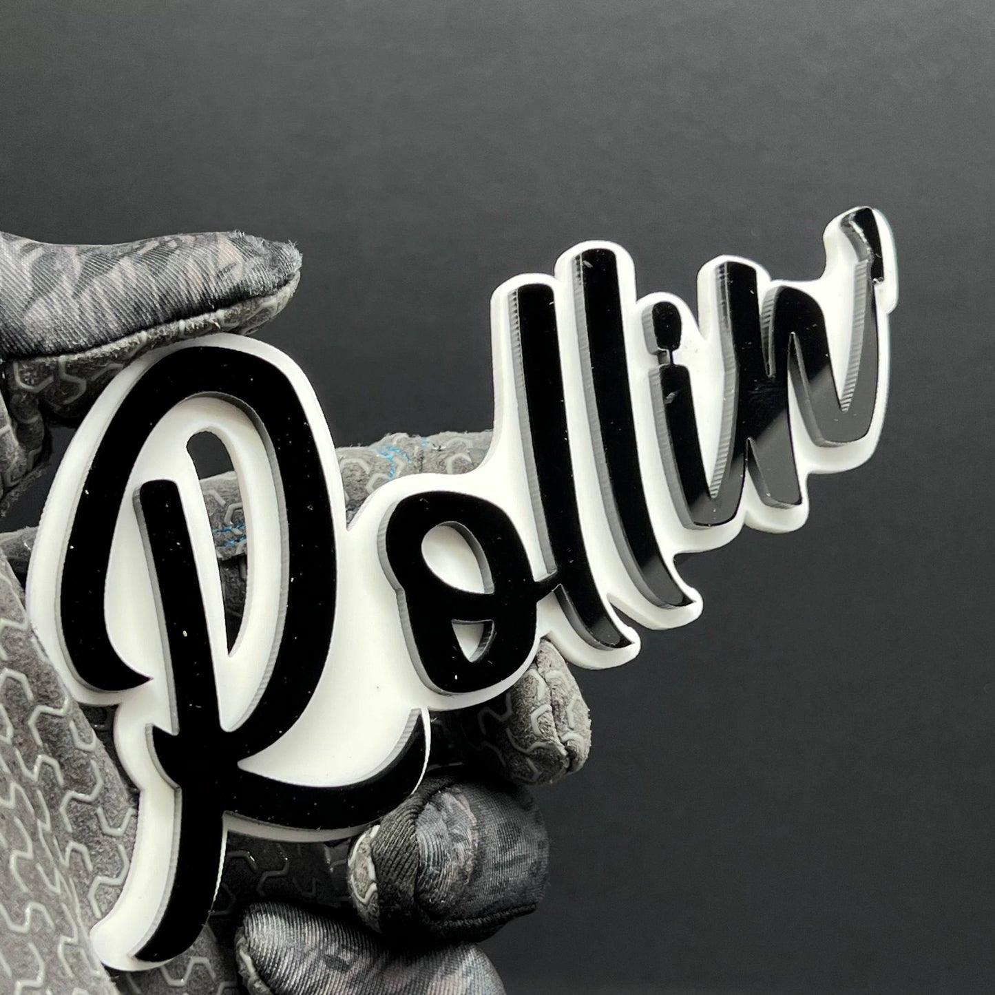 1pcs Rollin 3D Emblem – Multicolor Acrylic Car Badge for Fender & Trunk