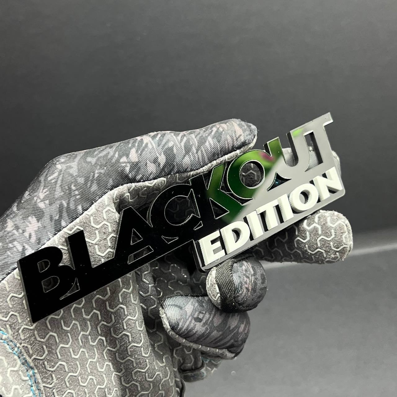 1x BLACKOUT Black Edition Emblem 3D Multicolor Badge 3D Sticker Decal Multicolor