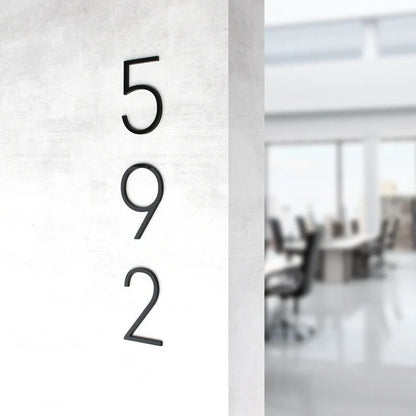5 Inch Black Acrylic Numbers For House Address Outside Modern Acrylic Sign