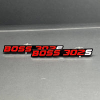 2PCS BOSS 302S Emblems – 3D Multicolor Acrylic Fender & Tailgate Badge Decals