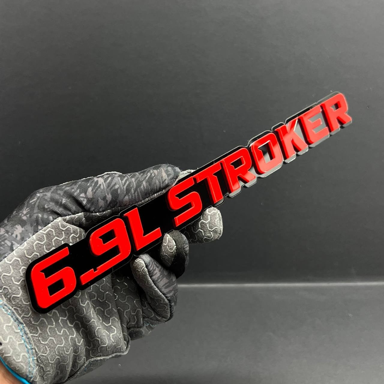 6.9L STROKER Engine Emblem Set (2PCS) Custom 3D Acrylic Fender & Tailgate Badge