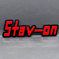1PC STAV-on Emblem – Durable 3D Multicolor Acrylic Car Exterior Badge