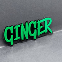 1pc Custom GINGER Car Badge – 3D Multicolor Acrylic Fender & Trunk Emblem