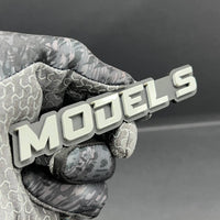 1PC MODEL S Emblem – Acrylic Tailgate or Fender Badge for Car, SUV, Truck