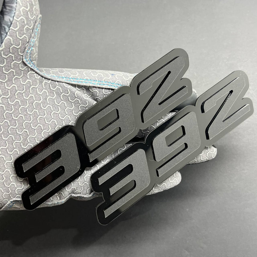 2x Mate Black 392 Hemi Emblems 392 Side Fender Badge 3D for 392 Emblem