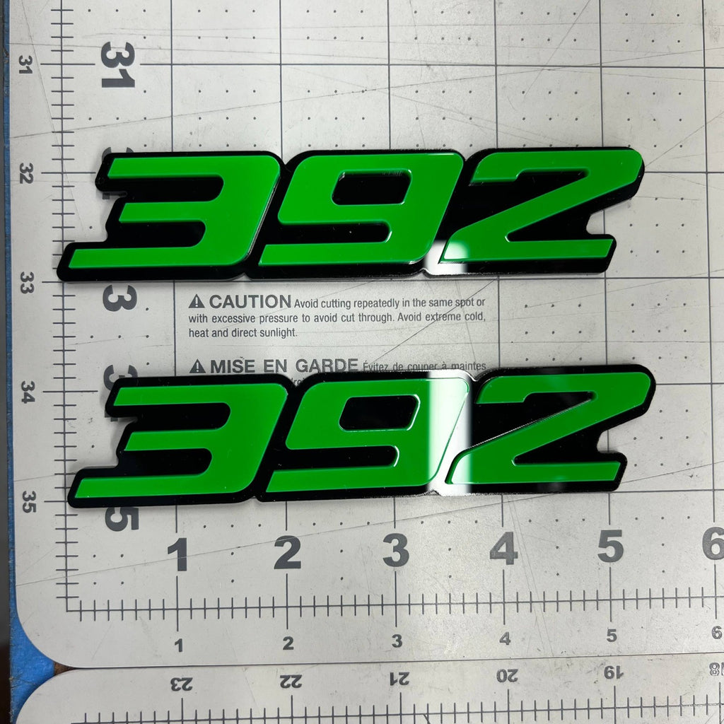 392 3D Emblems – Pair of Acrylic Side Fender Badges for Muscle Cars (2PCS)