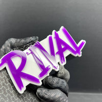 1PCS RIVAL Emblem – Custom 3D Multicolor Badge for Car, Truck & SUV