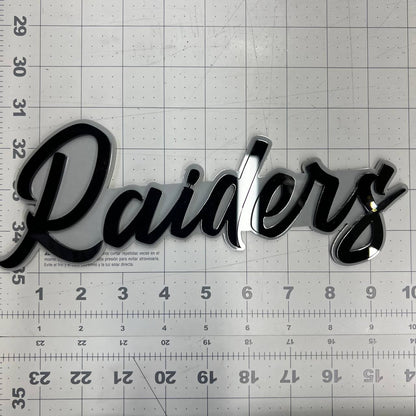 1PC Raiders Emblem – 3D Multicolor Acrylic Car Fender & Tailgate Badge