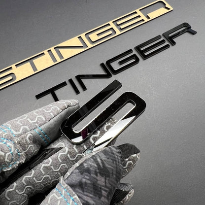 1PC STINGER Black Emblem – 3D Acrylic Fender or Trunk Badge for KIA STINGER