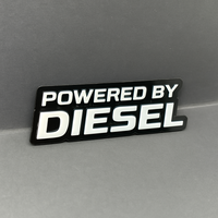 1PC POWERED BY DIESEL Badge – Custom 3D Acrylic Multicolor Car Fender Sticker
