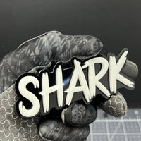 1PC Shark Emblem Badge – 3D Multicolor Car & Truck Fender Tailgate Decal
