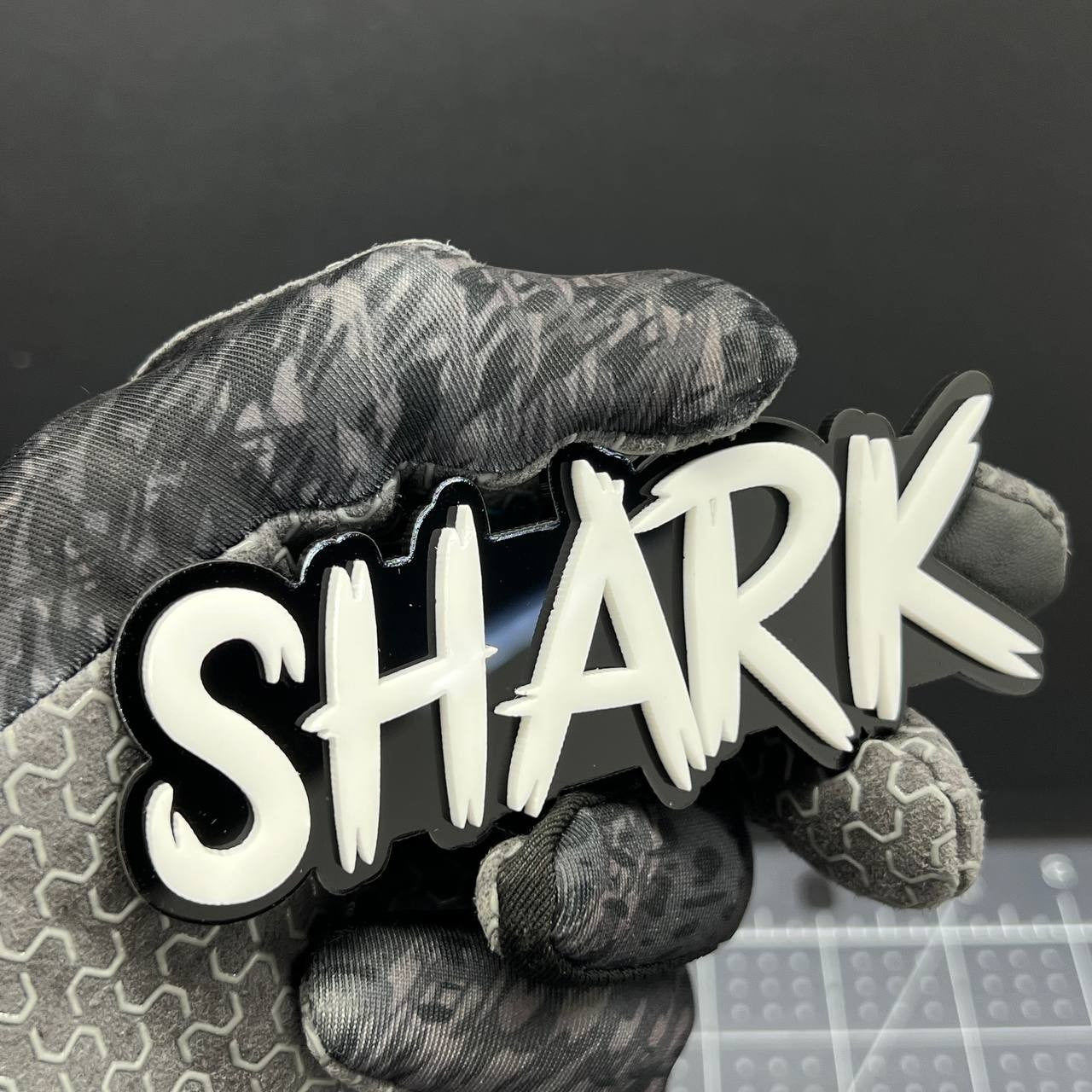 1PC Shark Emblem Badge – 3D Multicolor Car & Truck Fender Tailgate Decal
