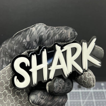 1PC Shark Emblem Badge – 3D Multicolor Car & Truck Fender Tailgate Decal