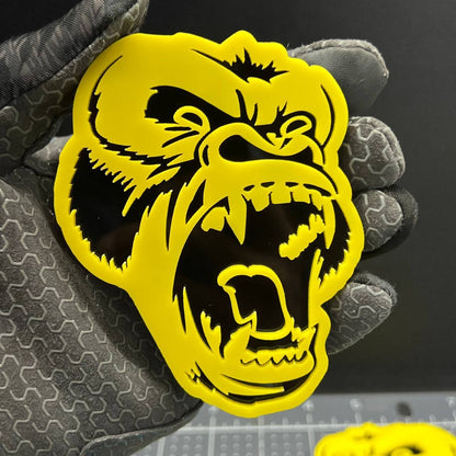 2PCS Gorilla Emblem Badges – 3D Angry Car & Truck Fender Decal Stickers