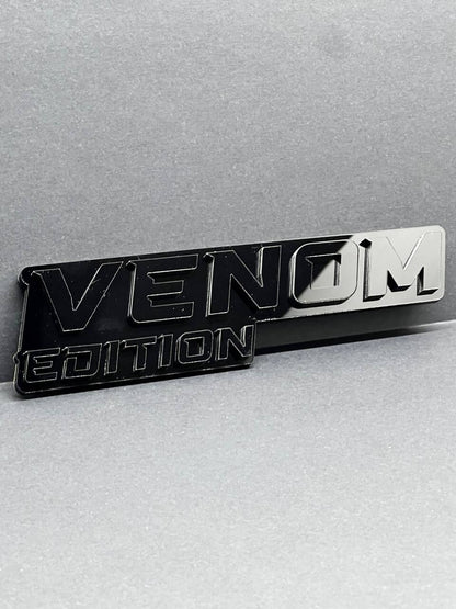 1pcs Venom Black Edition Emblem Car Badges Badass 3D Sticker Decal Multicolor