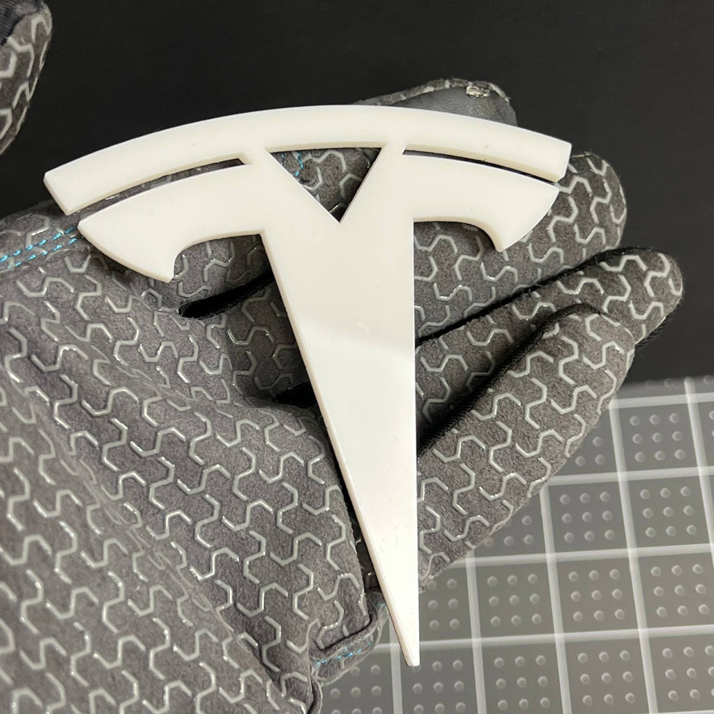 2PCS Tesla Emblems – Custom 3D Multicolor Acrylic Fender & Trunk Badges