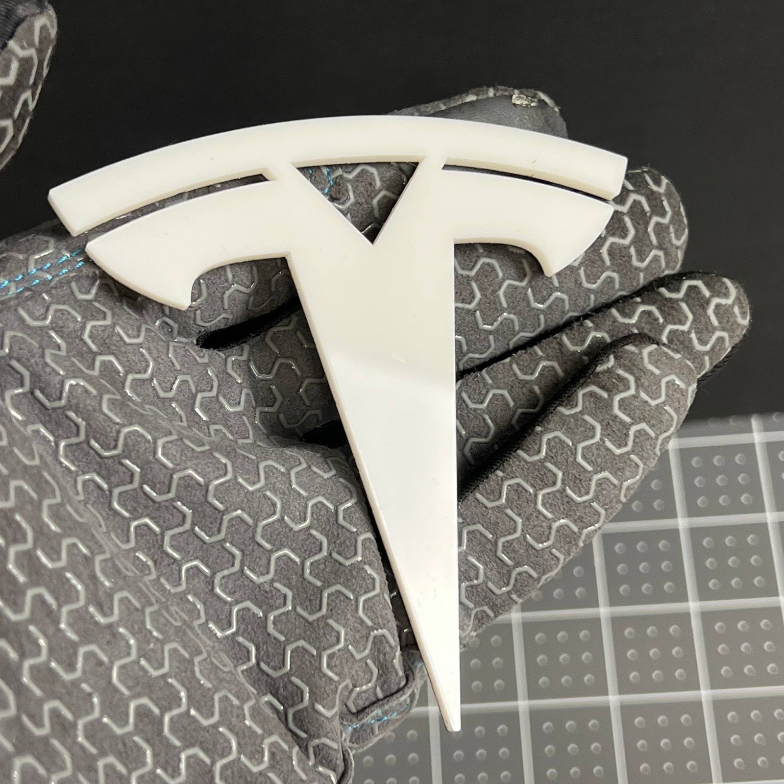 2PCS Tesla Emblems – Custom 3D Multicolor Acrylic Fender & Trunk Badges