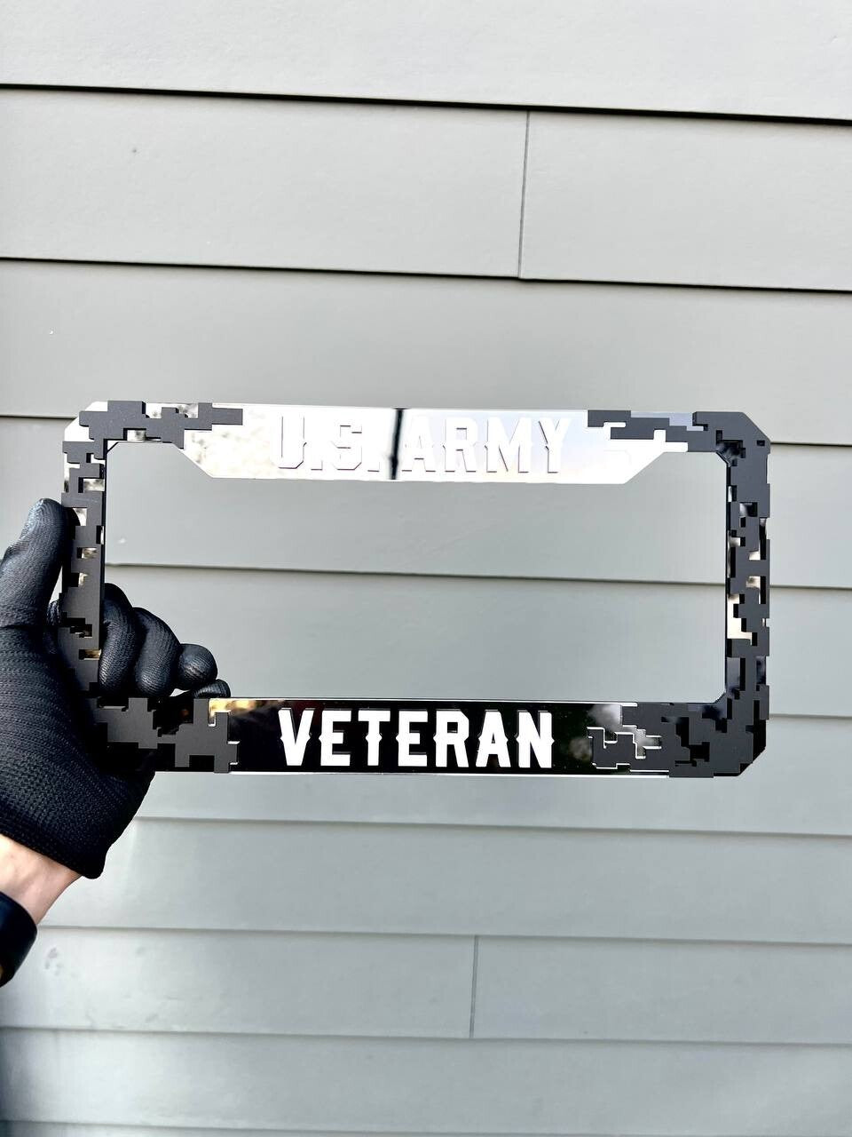 Veteran U.S. Army Black License Plate Frame Cover, Frame, car frame
