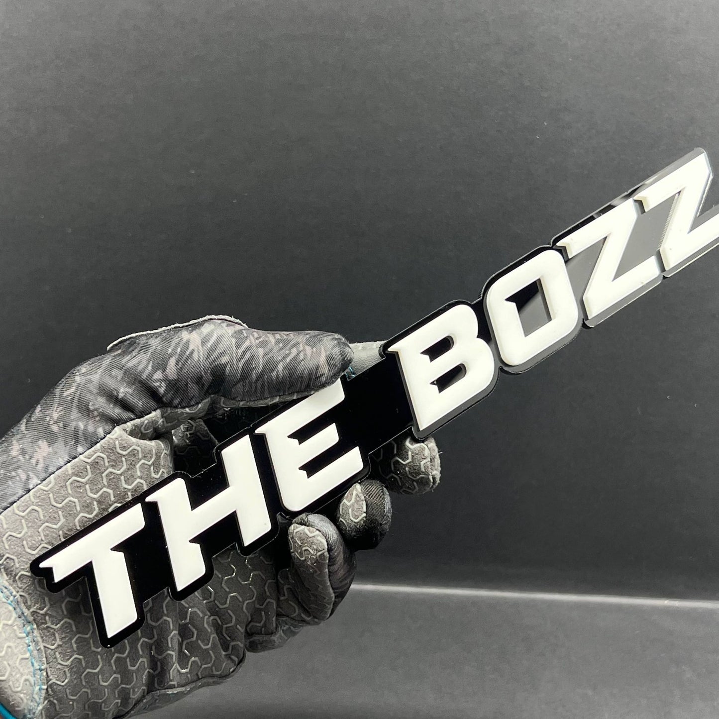 1PC THE BOZZ Badge – Custom 3D Multicolor Acrylic Car Fender & Tailgate Sticker