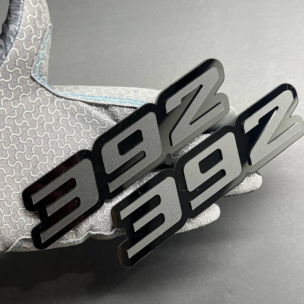 2x Mate Black 392 Hemi Emblems 392 Side Fender Badge 3D for 392 Emblem