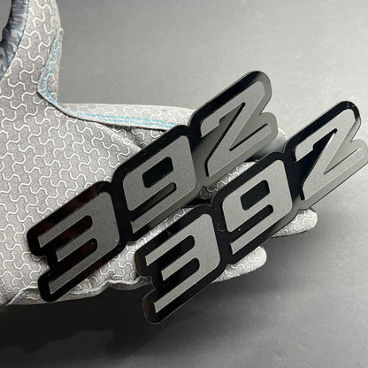 2x Mate Black 392 Hemi Emblems 392 Side Fender Badge 3D for 392 Emblem