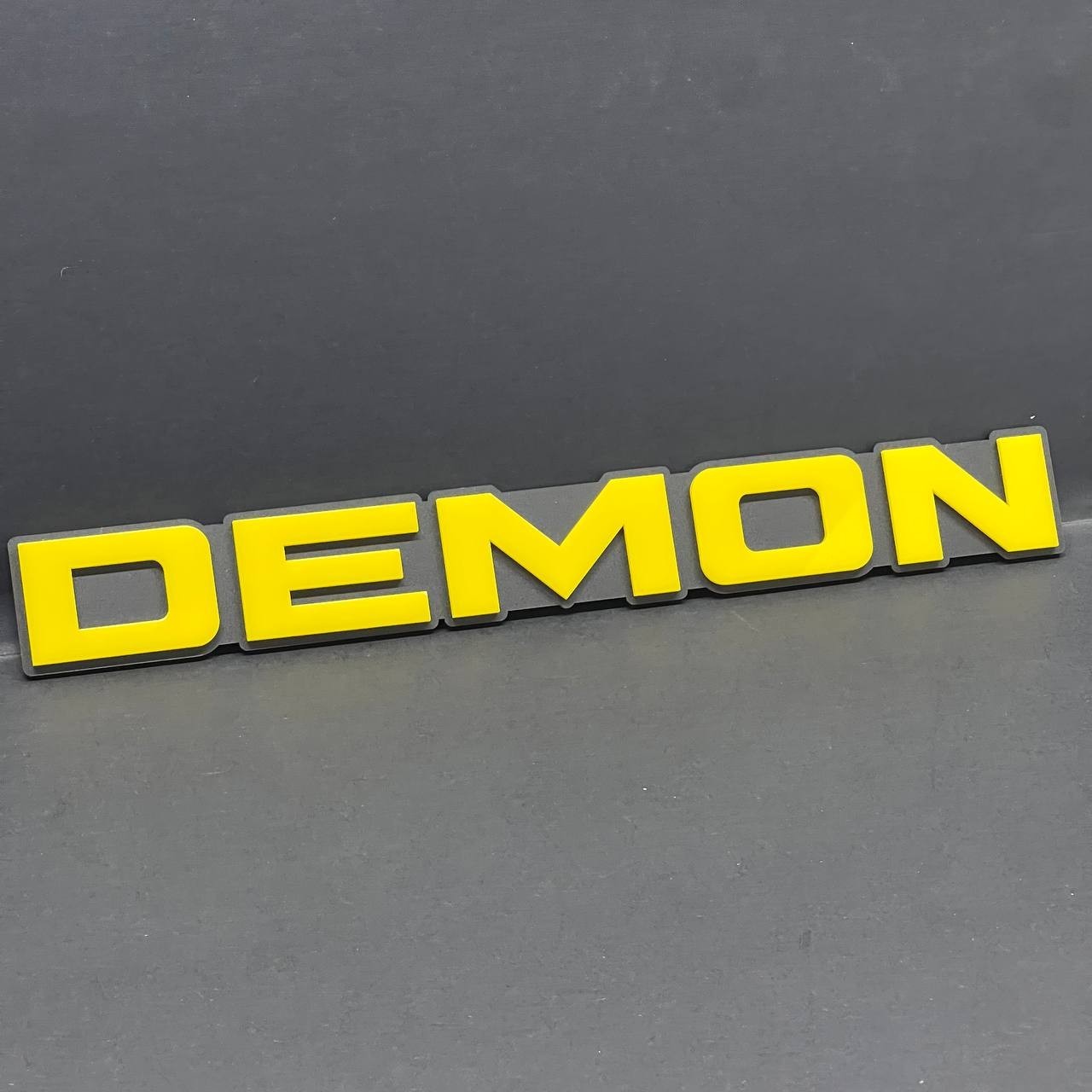 1pcs DEMON Emblem Car Badges 3D Sticker DEMON Decal Multicolor