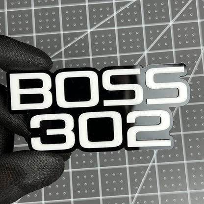 1PC BOSS 302 Emblem – Custom 3D Acrylic Multicolor Car Fender Sticker