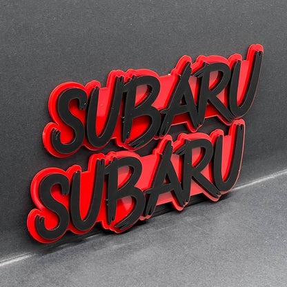 1PC Subaru Emblem – 3D Multicolor Acrylic Car Badge Decal for Fender & Trunk