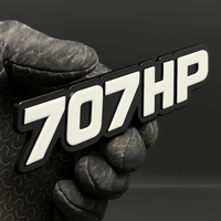 1PC 707HP Emblem – 3D Multicolor Acrylic Car Fender Trunk Badge