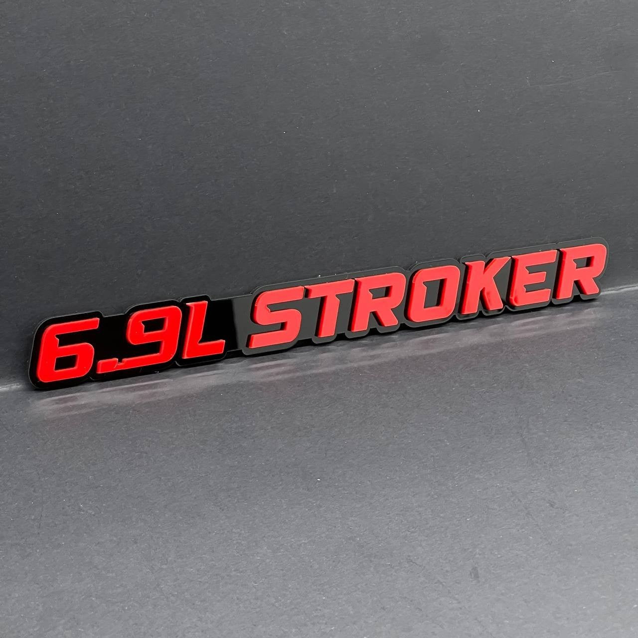 6.9L STROKER Engine Emblem Set (2PCS) Custom 3D Acrylic Fender & Tailgate Badge