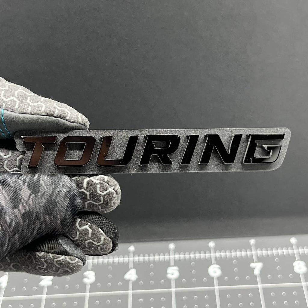 1PC TOURING Emblem – 3D Acrylic Tailgate Badge Decal for Car, Truck, SUV