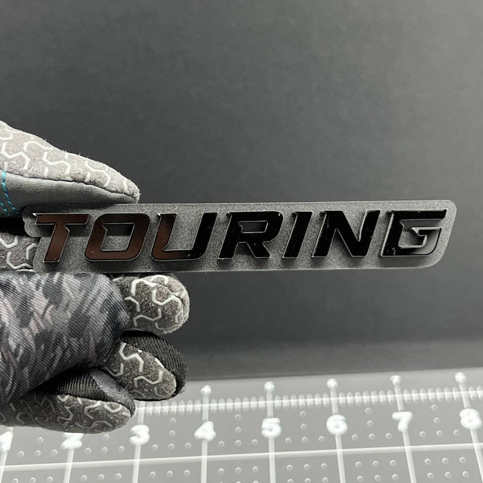 1PC TOURING Emblem – 3D Acrylic Tailgate Badge Decal for Car, Truck, SUV
