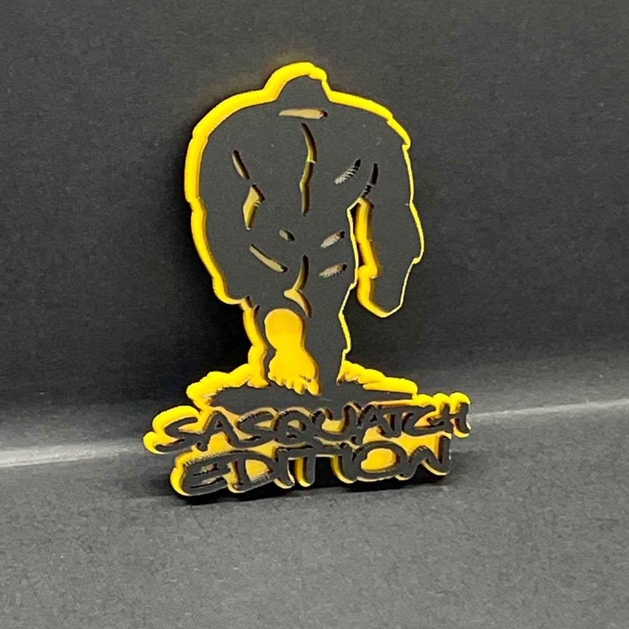 1pcs Sasquatch Edition Emblem – 3D Acrylic Badge Decal for Truck SUV Off-Road