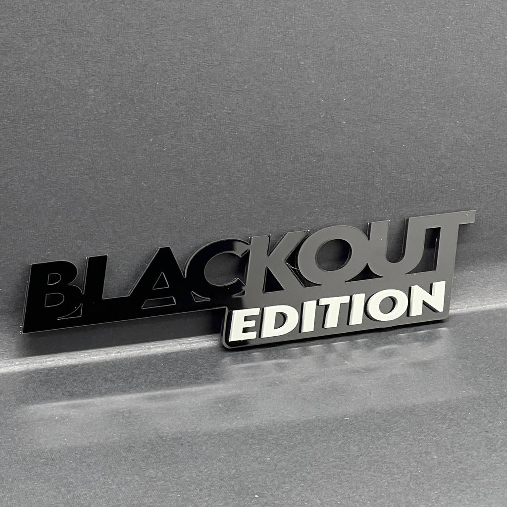 1x BLACKOUT Black Edition Emblem 3D Multicolor Badge 3D Sticker Decal Multicolor