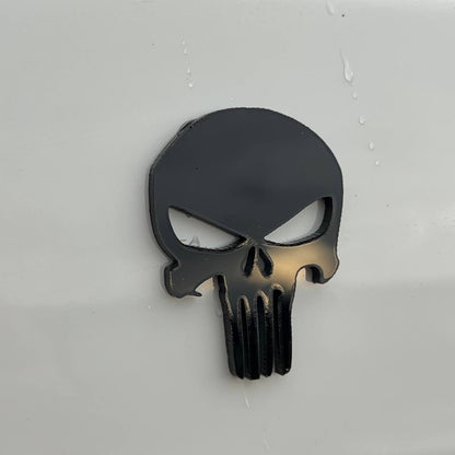 1pc PUNISHER Car Badge – 3D Multicolor Acrylic Fender & Trunk Emblem Decal