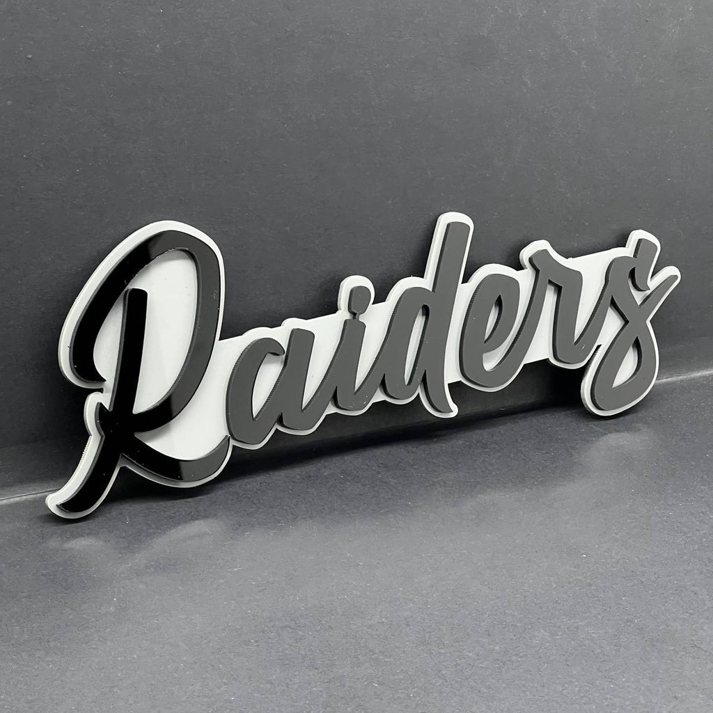 1PC Raiders Emblem – 3D Multicolor Acrylic Car Fender & Tailgate Badge
