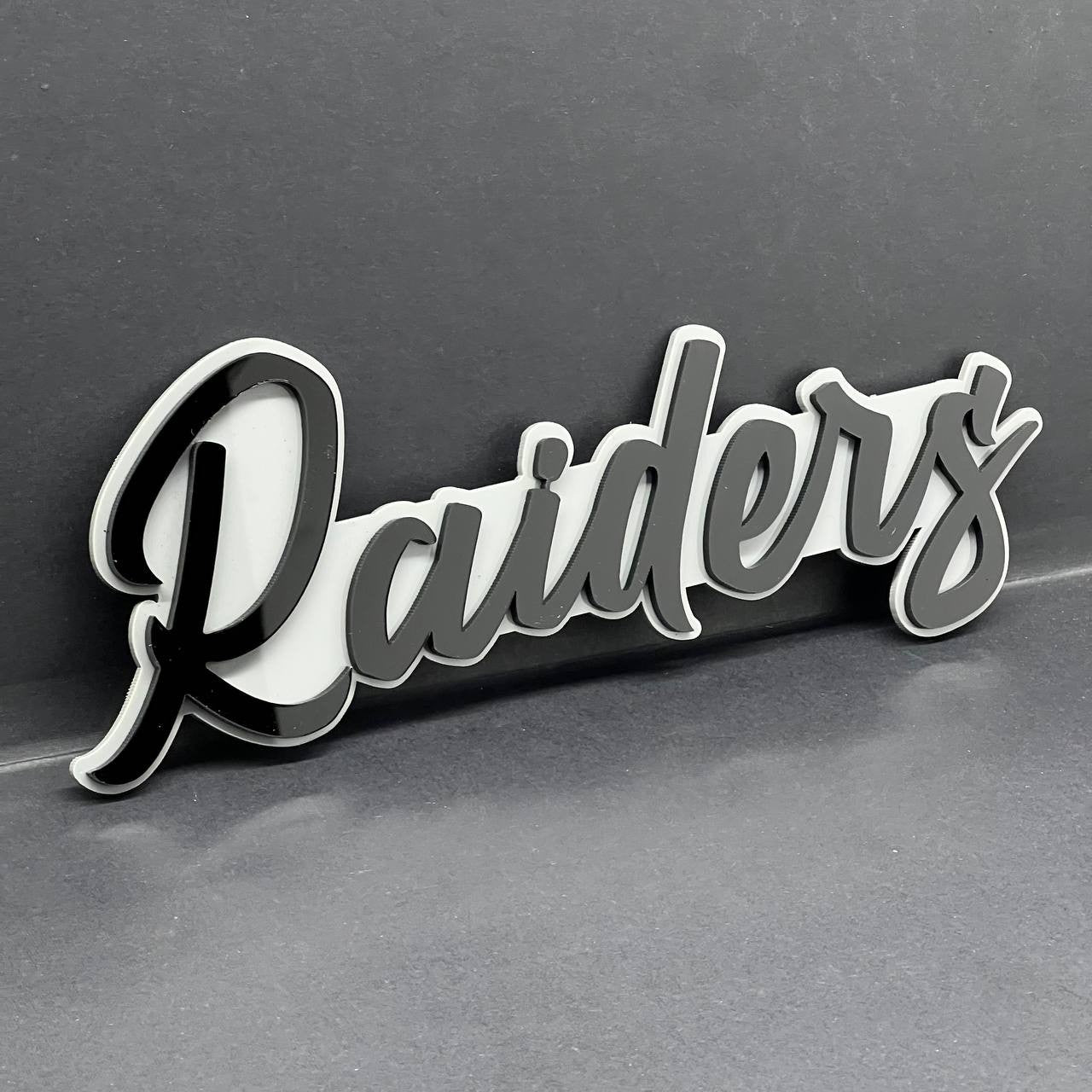 1PC Raiders Emblem – 3D Multicolor Acrylic Car Fender & Tailgate Badge