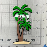 1pcs PALM Multicolor 3D Acrylic Emblem – Tropical Custom Car Exterior Badge